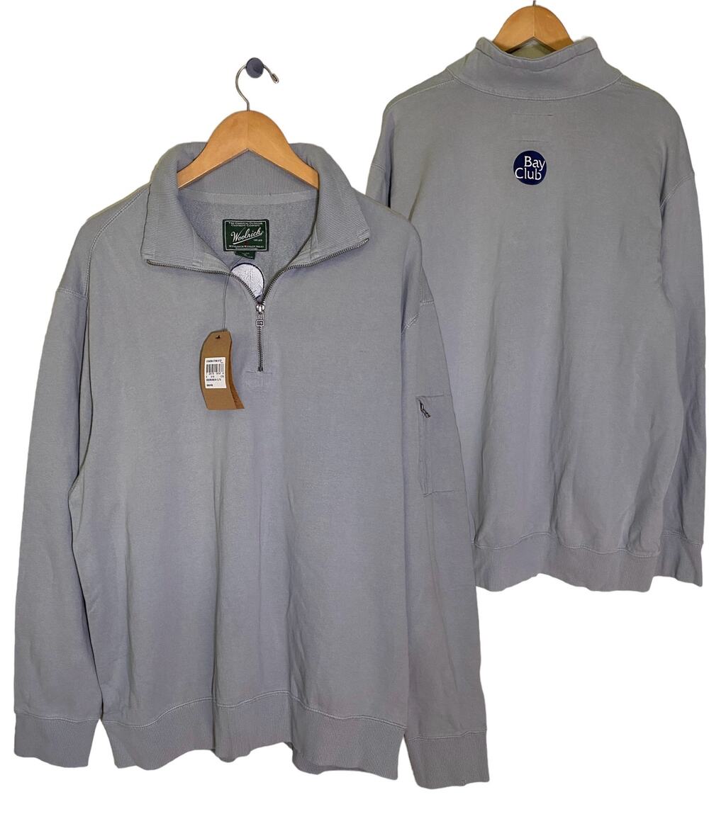 New Woolrich Mens Standing Stone Half Zip Arm Pocket Sweater Size Large Outdoor